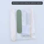 五件套美甲多功能工具箱专用指甲可穿戴套装牛角刷海绵抛光条研磨工具塑料