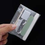 五件套美甲多功能工具箱专用指甲可穿戴套装牛角刷海绵抛光条研磨工具塑料