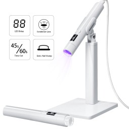 带有360度旋转支架的便携式LED美甲艺术灯新型手持式塑料UV灯用于烤指甲