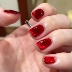 秋冬UV指甲油胶白樱桃新年红闪耀跨界设计红宝石猫眼LED灯批发