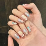 原装猫眼短甲纯手工白色成品花香春夏法国手指FingerTY-A049