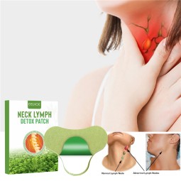Neck Lymph Detox Patches Manufacturer - Private Label 12pcs Ginger Oil Red Clover Wormwood