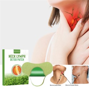 Neck Lymph Detox Patches Manufacturer - Private Label 12pcs Ginger Oil Red Clover Wormwood