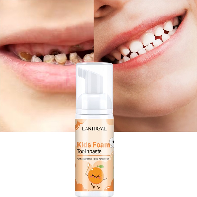 Kids Toothpaste Mousse Manufacturer - OEM Private Label Orange Flavor Children Cleaning
