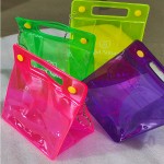 PVC Makeup Bag Manufacturer - OEM Private Clear Reusable Cosmetic Socks Button Bag