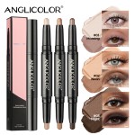 Eye Shadow Stick Manufacturer - OEM ANGLICOLOR Waterproof Double-Headed Matte Flash