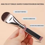 Foundation Make-up Brush Manufacturer - OEM Private Label Cream Ultra-thin Tongue-shaped Flat