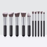 Mini Makeup Brushes Manufacturer - OEM Custom Logo Vegan 10pcs Wood Kabuki Brush Set