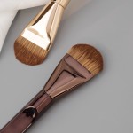 Liquid Foundation Brush Manufacturer - OEM Customized Logo Soft Silver Gold Unique Professional