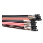 Eyelash Brush Manufacturer - OEM Private Logo Mini Spoolies Pink Black Mascara Brush