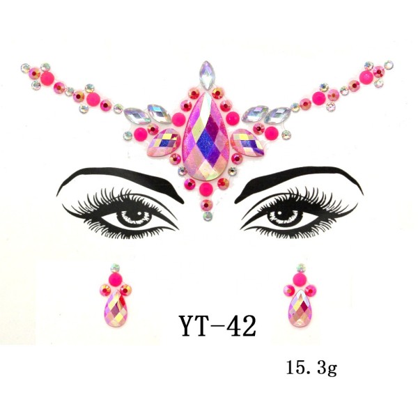 Face Gem Stickers Manufacturer - OEM Low Price Festival Party Jewels Crystal Rhinestone
