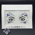 Face Jewels Manufacturer - OEM Rave Festival Stick on Crystals Glitter Rainbow Tears