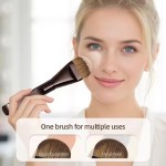 Foundation Make-up Brush Manufacturer - OEM Private Label Cream Ultra-thin Tongue-shaped Flat