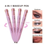 Makeup Pen Manufacturer - OEM Custom Label 4 in 1 Eyebrow Eyeliner Lip Liner Highlight