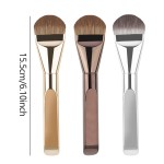 Liquid Foundation Brush Manufacturer - OEM Customized Logo Soft Silver Gold Unique Professional