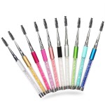Eyelash Brushes Manufacturer - OEM 10 Colors Rhinestone Mascara Wand Applicator Makeup Tool