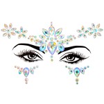 Face Gems Manufacturer - OEM Genya Women Mermaid Glitter Rhinestone Festival Eyes