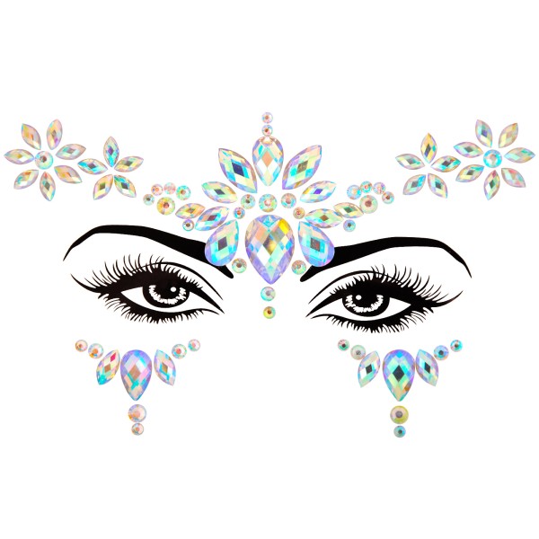 Face Gems Manufacturer - OEM Genya Women Mermaid Glitter Rhinestone Festival Eyes