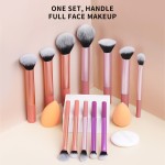 Makeup Brushes Set Manufacturer - OEM Hot Selling 12pcs Synthetic Fibre Pink Handle