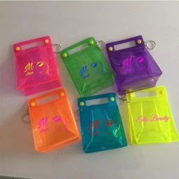 PVC Makeup Bag Manufacturer - OEM Private Clear Reusable Cosmetic Socks Button Bag