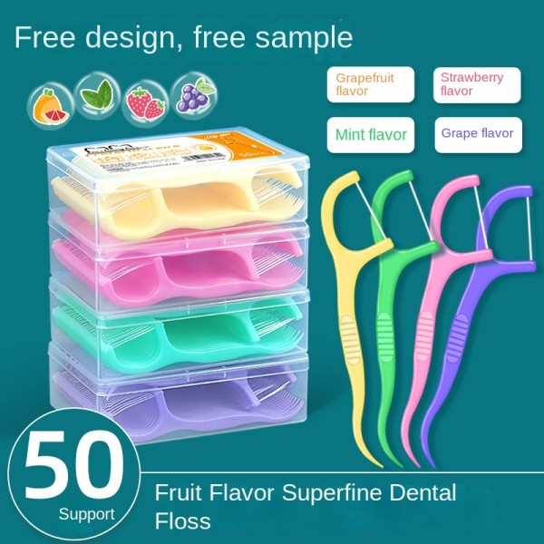 Dental Floss Factory - Ultra-fine Fruit Mint Floss Stick