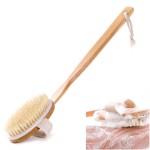 Bath Brush Supplier - Long Wooden Handle Shower Back Scrubber