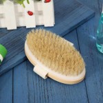Body Brush Factory - Natural Bristle Wooden Bath Massager