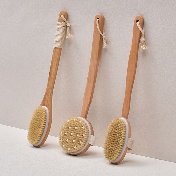 Body Brush Manufacturer - Natural Bristle Back Exfoliation Massager