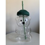 Travel Mug Factory - Bear-Shaped Glass with Straw 6-12 Hours