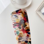 Acetate Hair Comb Supplier - OEM Tortoise Anti Static Wide Tooth
