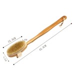 Bath Brush Supplier - Long Wooden Handle Shower Back Scrubber