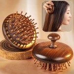 Scalp Massager Factory - Sandalwood Guasha Circular Tooth Comb
