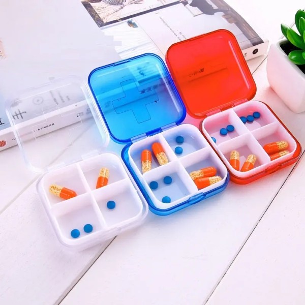 Pill Organizer Factory - 4 Compartment Daily Travel Vitamin