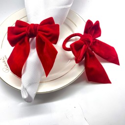 Napkin Holder Supplier - Bow Tie Christmas Wedding Decoration