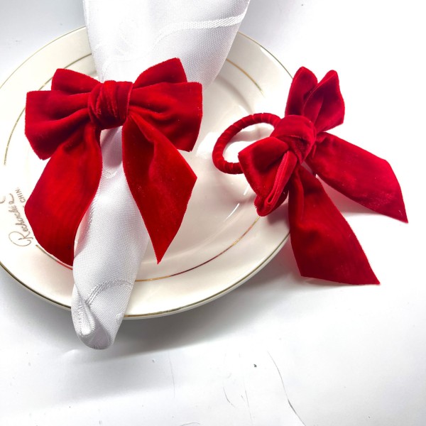 Napkin Holder Supplier - Bow Tie Christmas Wedding Decoration