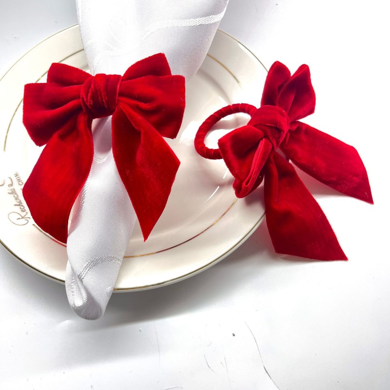 Napkin Holder Supplier - Bow Tie Christmas Wedding Decoration