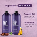 Curly Hair Shampoo Set Manufacturer - OEM with Jojoba Oil Vitamin E Deeply Moisturizes Repair