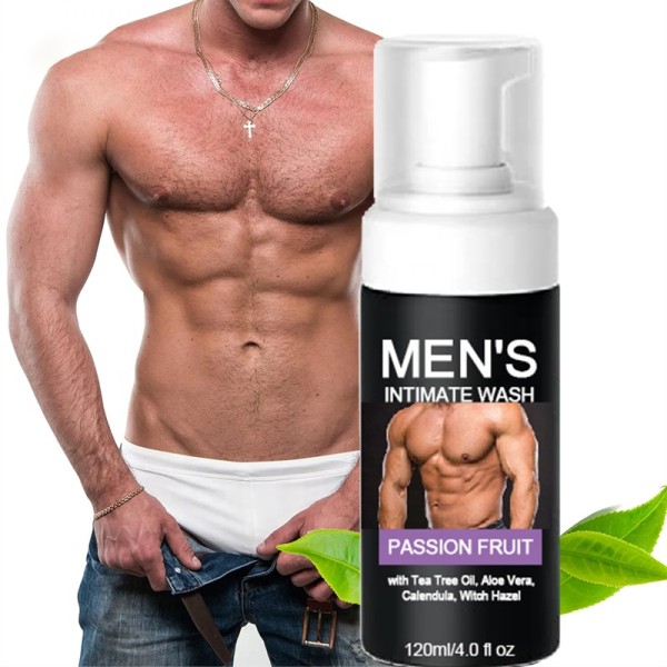 Men's Intimate Wash Manufacturer - OEM Natural Organic Aloe Vera Tea Tree Portable Customizable