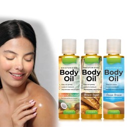 Body Oil Manufacturer - OEM Coconut Brown Sugar Ocean Breeze Moisturize Not Greasy Shimmer