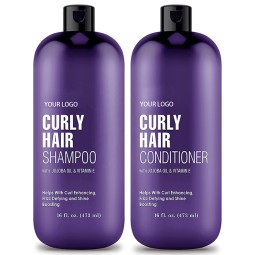 Curly Hair Shampoo Set Manufacturer - OEM with Jojoba Oil Vitamin E Deeply Moisturizes Repair