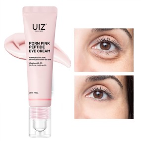 PDRN Eye Cream Manufacturer - OEM Pink Peptide Hyaluronic Acid Reduces Fine Lines Puffiness