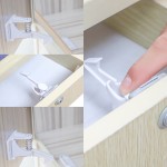 Cabinet Lock Supplier - Childproof ABS Black White Drawer Latch