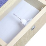 Cabinet Lock Supplier - Childproof ABS Black White Drawer Latch