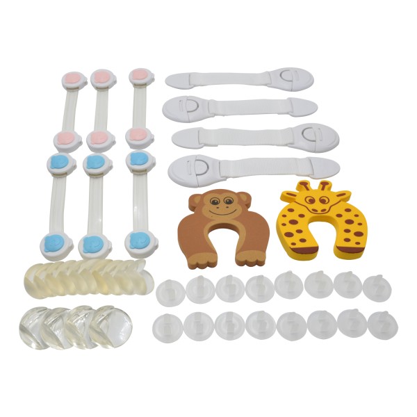 Baby Proofing Set Factory - 42 Pcs Cabinet Locks Corner Guards