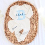 Baby Romper Set Factory - 2pcs Long Sleeve Embroidered Cotton