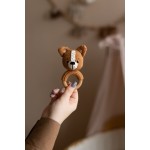 Baby Teether Manufacturer - Cotton Crochet Rattle Wooden Ring