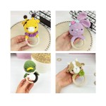 Animal Rattle Factory - Crochet Wooden Ring Hippopotamus