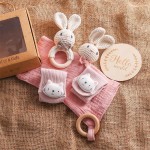Baby Shower Gift Supplier - Wooden Crochet Bunny Bracelet Set