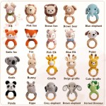Baby Teether Supplier - Silicone Rainbow Wooden Ring