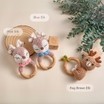 Baby Teether Supplier - Silicone Rainbow Wooden Ring